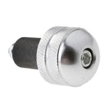 Maxbell Motorcycle Handlebar Hand Grip Bar Ends Plug Slider for Yamaha Silver+Black