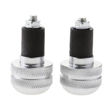 Maxbell Motorcycle Handlebar Hand Grip Bar Ends Plug Slider for Yamaha Silver+Black