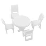 Maxbell Miniature 1:50 Round Dining Table +3 Pieces Artificial Grass Mat Turf Model
