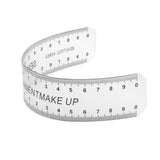 Maxbell 3 Pieces Reusable Semi Permanent Eyebrow Stencil Makeup Measure Tattoo Ruler