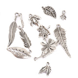 Maxbell 70pcs Mix Dreamcatcher Leaf Tibetan Silver Charms Finding For Jewelry Making