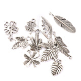 Maxbell 70pcs Mix Dreamcatcher Leaf Tibetan Silver Charms Finding For Jewelry Making