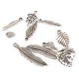 Maxbell 70pcs Mix Dreamcatcher Leaf Tibetan Silver Charms Finding For Jewelry Making