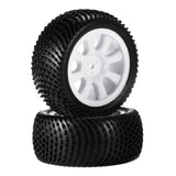 Maxbell 2 Pieces 1:10 RC Truggy Off-Road Car TIre Wheel for HONGNOR ZDRacing HSP Spare Parts