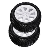 Maxbell 2 Pieces 1:10 RC Truggy Off-Road Car TIre Wheel for HONGNOR ZDRacing HSP Spare Parts