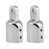 Maxbell 2 Pieces Eye End Cap Boat Bimini Top Fitting Hardware Fits 1" Pipe - Marine Grade 316 Stainless Steel