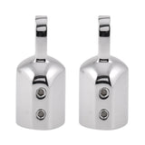 Maxbell 2 Pieces Eye End Cap Boat Bimini Top Fitting Hardware Fits 1" Pipe - Marine Grade 316 Stainless Steel