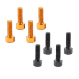 Maxbell 8Pcs Bicycle Water Bottle Cage Bolts Screws Aluminum Alloy Socket Screws Black & Gold