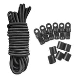 Maxbell 4mm x 10 Meters Elastic Bungee Rope Shock Cord Tie Down with 6 Pieces Hooks