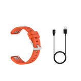 Maxbell USB Charging Data Sync Cable + Silicone Wrist Band Strap for Garmin Fenix 5