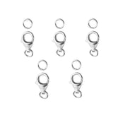 Maxbell 5 Sets 925 Sterling Silver Lobster Clasp Connector for Jewelry Findings 11mm