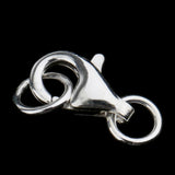 Maxbell 5 Sets 925 Sterling Silver Lobster Clasp Connector for Jewelry Findings 11mm