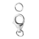 Maxbell 5 Sets 925 Sterling Silver Lobster Clasp Connector for Jewelry Findings 11mm