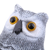 Maxbell 2pcs Realistic Owl Decoy Garden Yard Scarecrow Ornament Home Garden Decor 26cm + 38cm