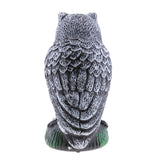 Maxbell 2pcs Realistic Owl Decoy Garden Yard Scarecrow Ornament Home Garden Decor 26cm + 38cm