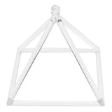 Maxbell 2PCS Sacral Chakra Crystal Singing Pyramid D Note for Meditation Prayer Relax 6'' 8''