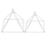 Maxbell 2PCS Sacral Chakra Crystal Singing Pyramid D Note for Meditation Prayer Relax 6'' 8''