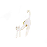 Maxbell 3 Pieces Gold Plated Alloy Metal Novelty Enamel Cute Cat Brooch Collar Pins