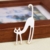 Maxbell 3 Pieces Gold Plated Alloy Metal Novelty Enamel Cute Cat Brooch Collar Pins