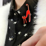 Maxbell 3 Pieces Gold Plated Alloy Metal Novelty Enamel Cute Cat Brooch Collar Pins