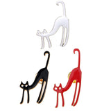 Maxbell 3 Pieces Gold Plated Alloy Metal Novelty Enamel Cute Cat Brooch Collar Pins