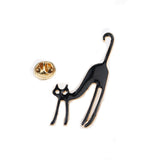 Maxbell 3 Pieces Gold Plated Alloy Metal Novelty Enamel Cute Cat Brooch Collar Pins