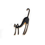 Maxbell 3 Pieces Gold Plated Alloy Metal Novelty Enamel Cute Cat Brooch Collar Pins