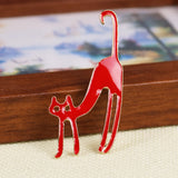 Maxbell 3 Pieces Gold Plated Alloy Metal Novelty Enamel Cute Cat Brooch Collar Pins