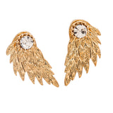 Maxbell 2 Pairs Fashion Women Angel Feather Wing Earrings Rhinestone Dangle Ear Stud