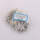 Maxbell 100Pcs Tibetan Silver Filigree Heart And Snowflake Charms Pendants Findings