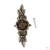 Maxbell 6Pieces Cabinet Pull Drawer Handle Roses Knob Kitchen Hardware Antique Bronze