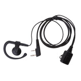 Maxbell 2PCS NEW D Shape Earphone Earpiece Headset Inline PTT Mic for Baofeng Talkabout Walkie Talkie