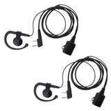 Maxbell 2PCS NEW D Shape Earphone Earpiece Headset Inline PTT Mic for Baofeng Talkabout Walkie Talkie