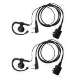 Maxbell 2PCS NEW D Shape Earphone Earpiece Headset Inline PTT Mic for Baofeng Talkabout Walkie Talkie