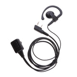 Maxbell 2PCS NEW D Shape Earphone Earpiece Headset Inline PTT Mic for Baofeng Talkabout Walkie Talkie