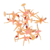 Maxbell 24 Pieces Lovely Pink Mini Ballet Girl Baby Shower Favors Scatters Table Decoration Crafts Supplies