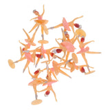 Maxbell 24 Pieces Lovely Pink Mini Ballet Girl Baby Shower Favors Scatters Table Decoration Crafts Supplies