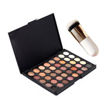 Maxbell 40 Colors Professional Long Lasting Matt Shimmer Powder Eye Shadow Makeup Palette Set with Cosmetic Powder Blush Brush