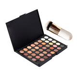 Maxbell 40 Colors Professional Long Lasting Matt Shimmer Powder Eye Shadow Makeup Palette Set with Cosmetic Powder Blush Brush