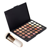 Maxbell 40 Colors Professional Long Lasting Matt Shimmer Powder Eye Shadow Makeup Palette Set with Cosmetic Powder Blush Brush