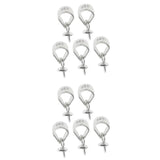 Maxbell 10 Pieces Pendant Clip & Pendant Clasp, Pinch Clip Bail Pendant Connector Silver