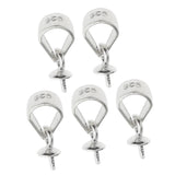 Maxbell 10 Pieces Pendant Clip & Pendant Clasp, Pinch Clip Bail Pendant Connector Silver