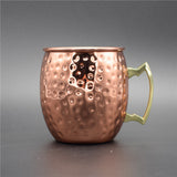 Maxbell 4pcs Moscow Mule Mug Cup Handmade Hammered Moscow Mule Mug with Brass Handle