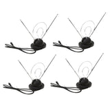 Maxbell 4x Universal Indoor Rabbit Ear TV Antenna for HDTV VHF UHF Dual Loop Coaxial