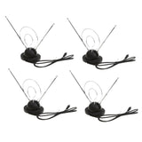 Maxbell 4x Universal Indoor Rabbit Ear TV Antenna for HDTV VHF UHF Dual Loop Coaxial