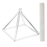 Maxbell Crystal Singing Pyramid  D Note for Sacral Singing Bowl 6 inch+Suede Mallets