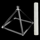Maxbell Crystal Singing Pyramid  D Note for Sacral Singing Bowl 6 inch+Suede Mallets