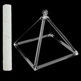 Maxbell Crystal Singing Pyramid  D Note for Sacral Singing Bowl 6 inch+Suede Mallets