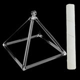 Maxbell Crystal Singing Pyramid  D Note for Sacral Singing Bowl 6 inch+Suede Mallets