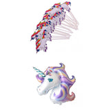 Maxbell Funny Cute Unicorn Aluminum Foil Large Balloon Cupcake Picks Party Decoration
